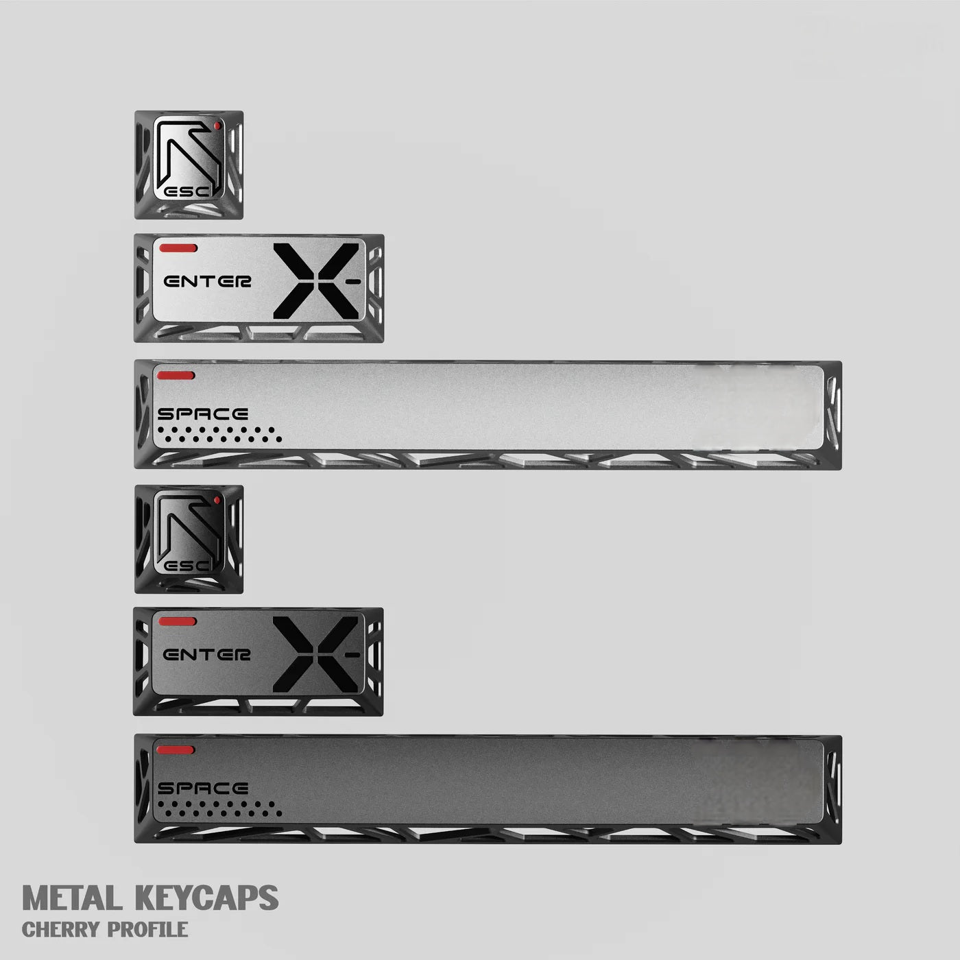 Hollow Star Metal Keycaps | CNC | ESC / Space / Enter 3 Keys Only