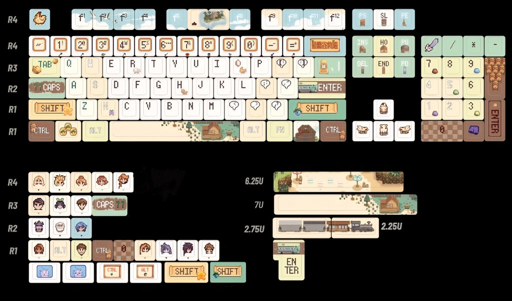Stardew Valley | Cherry / EOA Profile | PBT Keycap Set