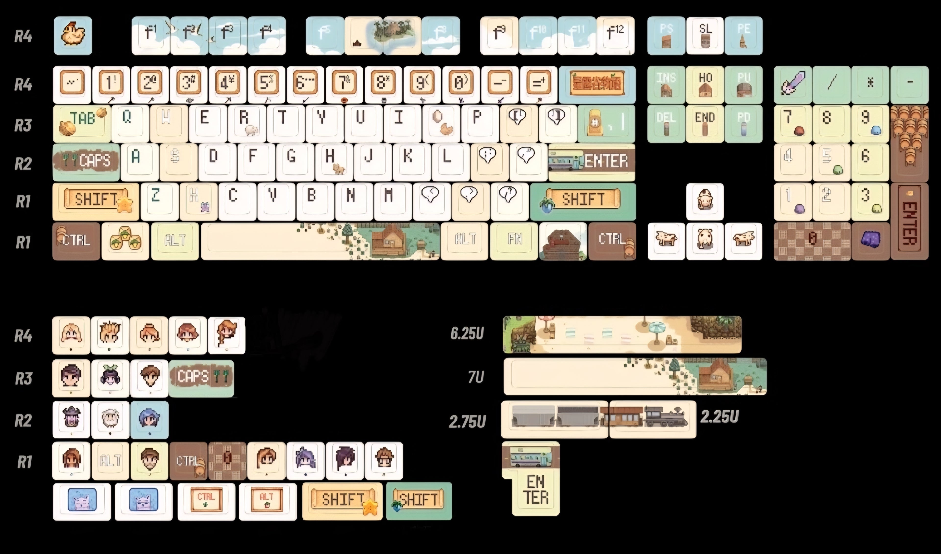 Stardew Valley | Cherry / EOA Profile | PBT Keycap Set