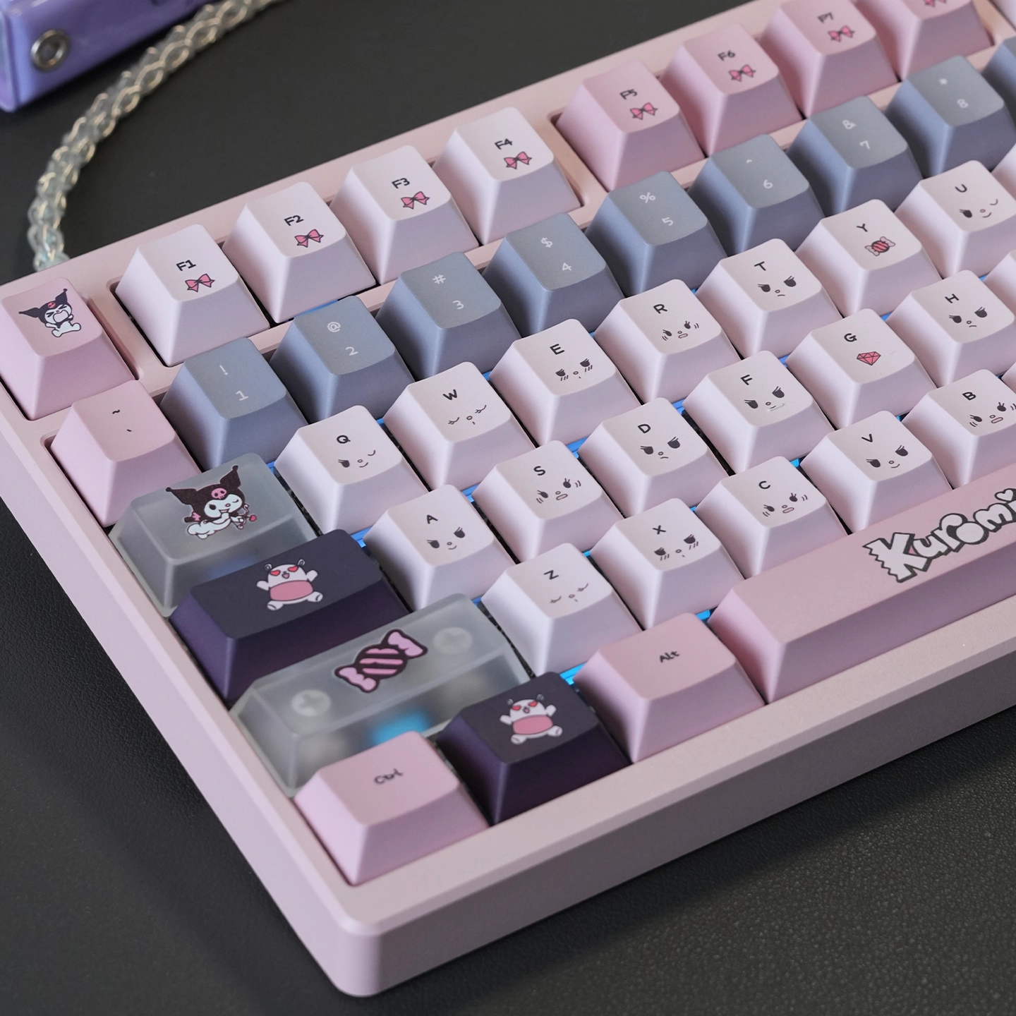 Kuromi Theme | Cherry / MOA Profile | PBT + PC Keycap Set