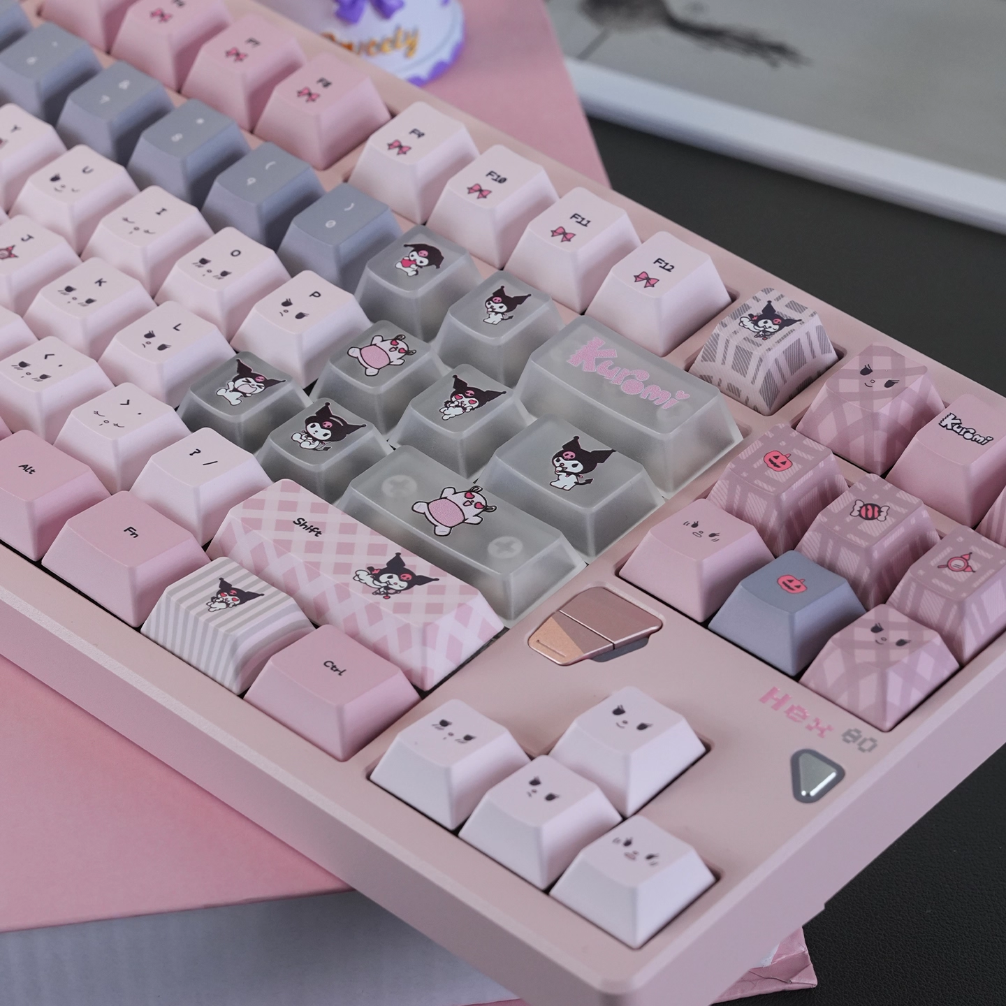 Kuromi Theme | Cherry / MOA Profile | PBT + PC Keycap Set