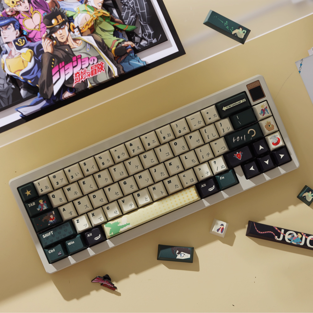 JoJo’s Bizarre Adventure PBT Keycap Set - Cherry Profile for Wooting, ROG Azoth, Razer & Logitech G