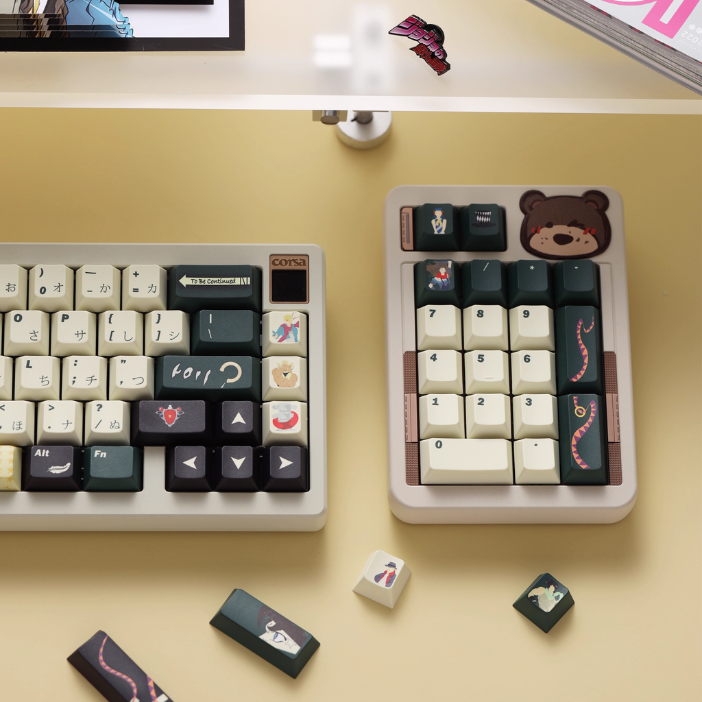 JoJo’s Bizarre Adventure PBT Keycap Set - Cherry Profile for Wooting, ROG Azoth, Razer & Logitech G