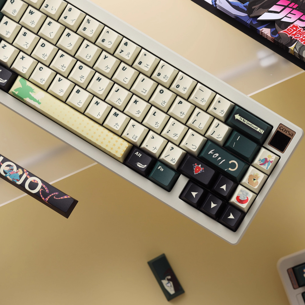 JoJo’s Bizarre Adventure PBT Keycap Set - Cherry Profile for Wooting, ROG Azoth, Razer & Logitech G