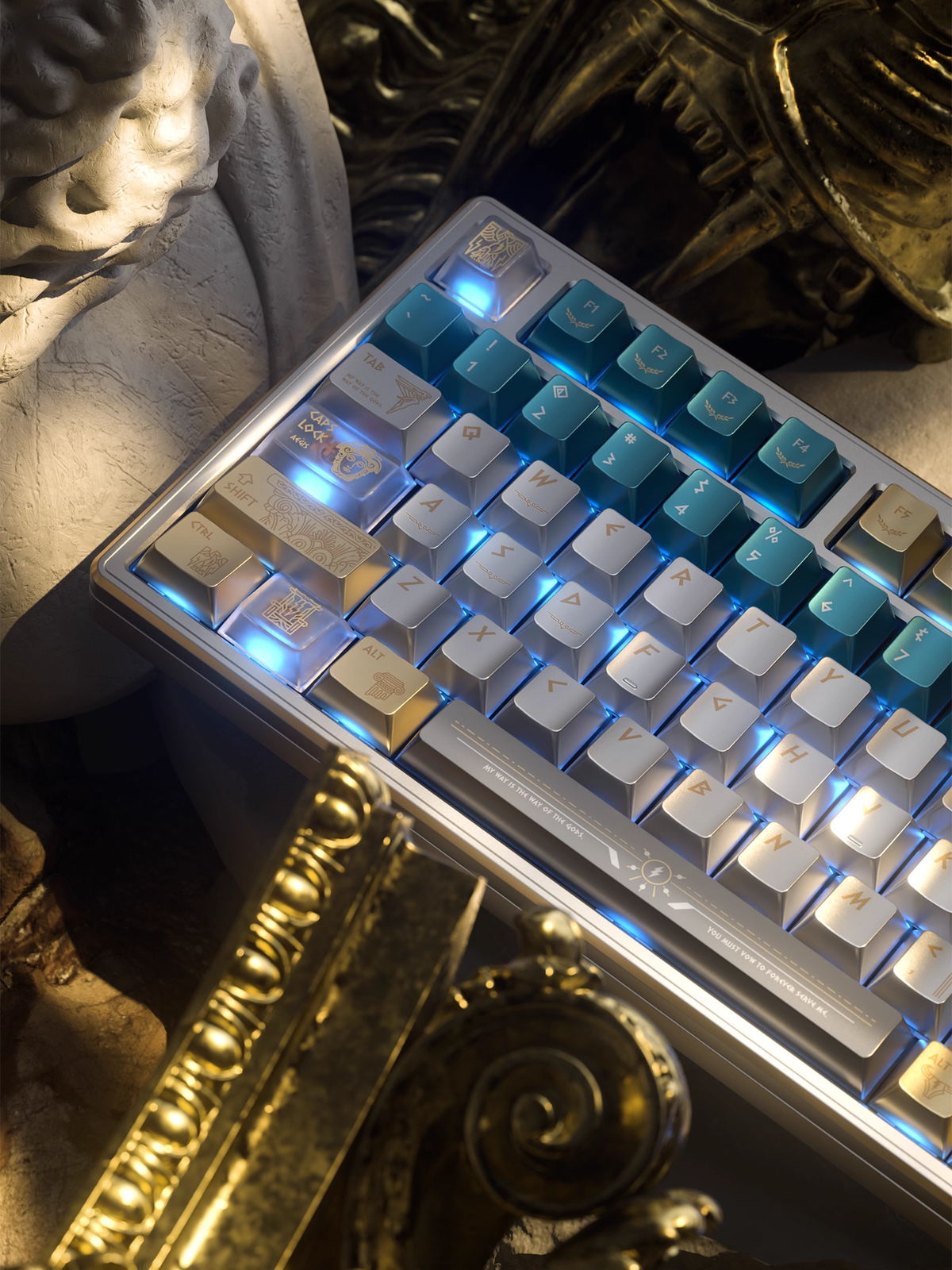 Zeus Keypad Zeus & Greek Twelve Gods PBT Keycap Set - Cherry Profile for Wooting ...