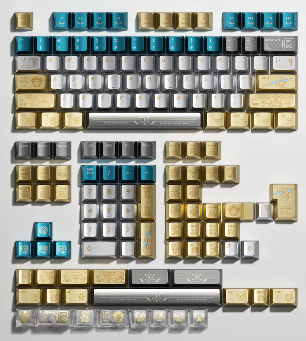 Zeus & Greek Twelve Gods Series | Cherry Profile | PBT Keycap Set