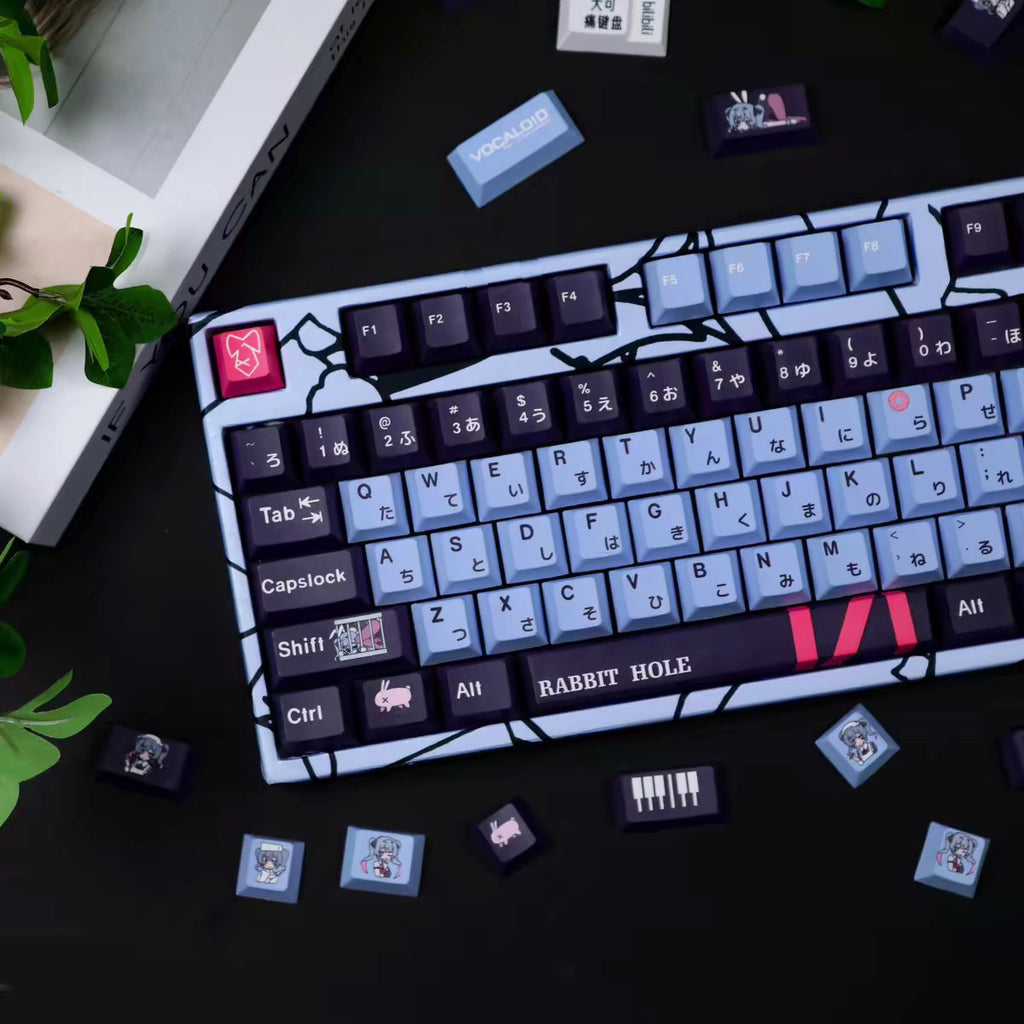 Hatsune Miku – Rabbit Hole | Cherry Profile | PBT Keycap Set