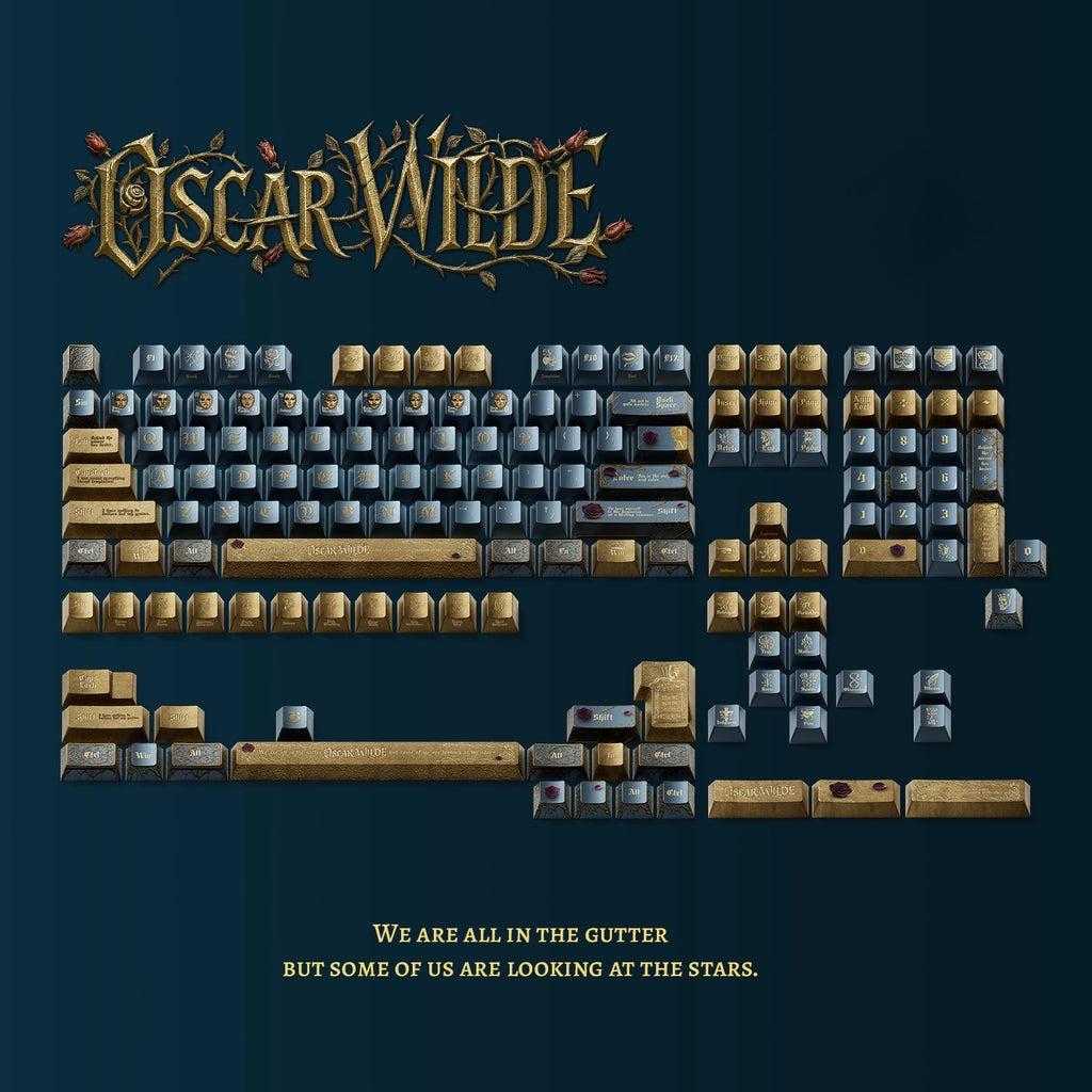 Oscar Wilde – Splendor & Melancholy | Cherry Profile | PBT+PC Keycap Set