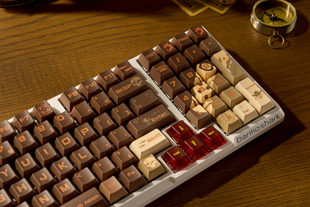 Revolver Theme PBT+PC Keycap Set - Cherry Profile for Wooting, ROG Azoth, Razer & Logitech G