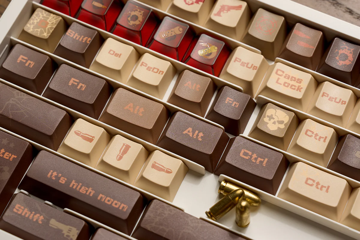 Revolver Theme PBT+PC Keycap Set - Cherry Profile for Wooting, ROG Azoth, Razer & Logitech G