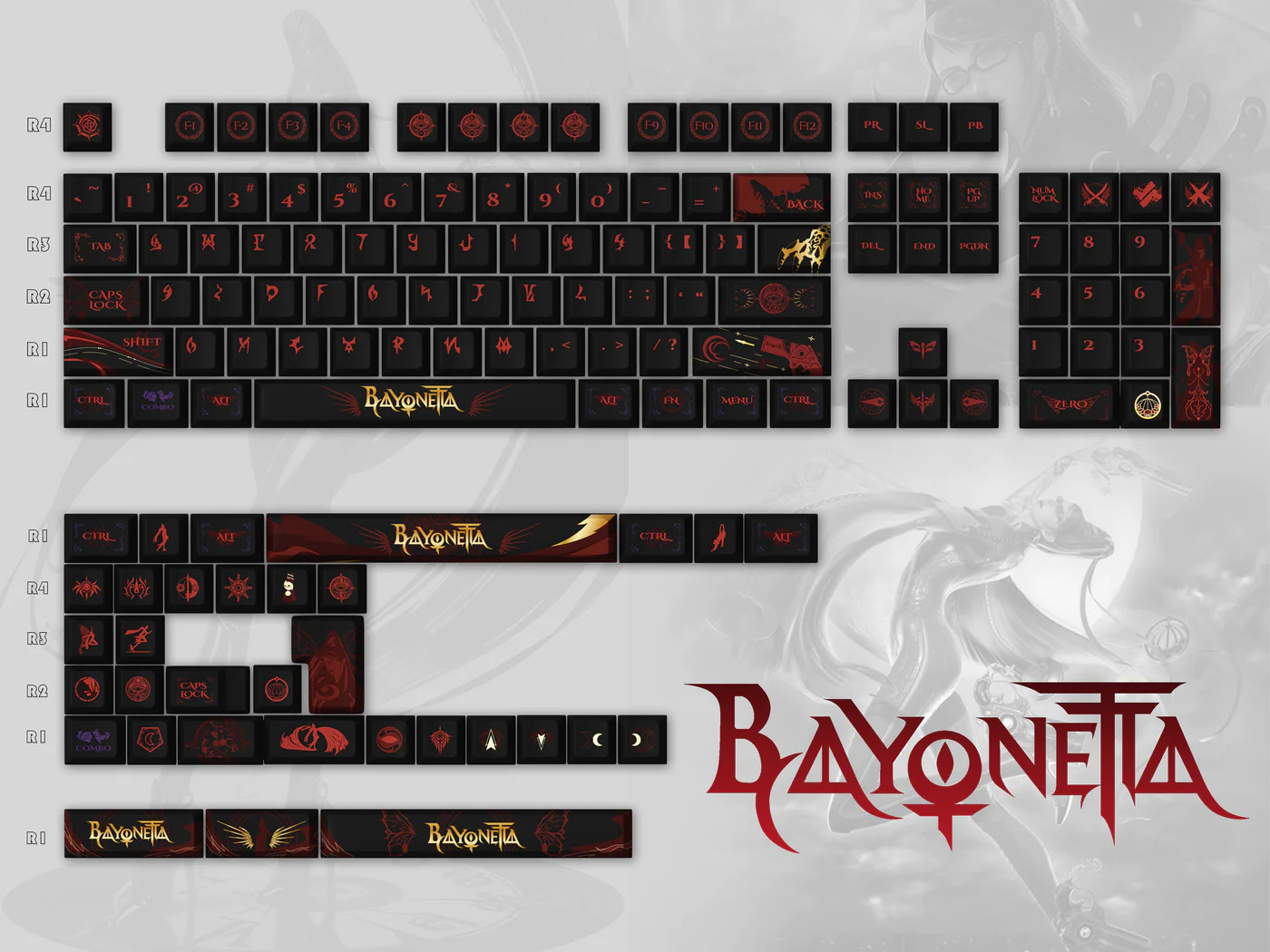 Bayonetta Theme | Cherry Profile | PBT Keycap Set
