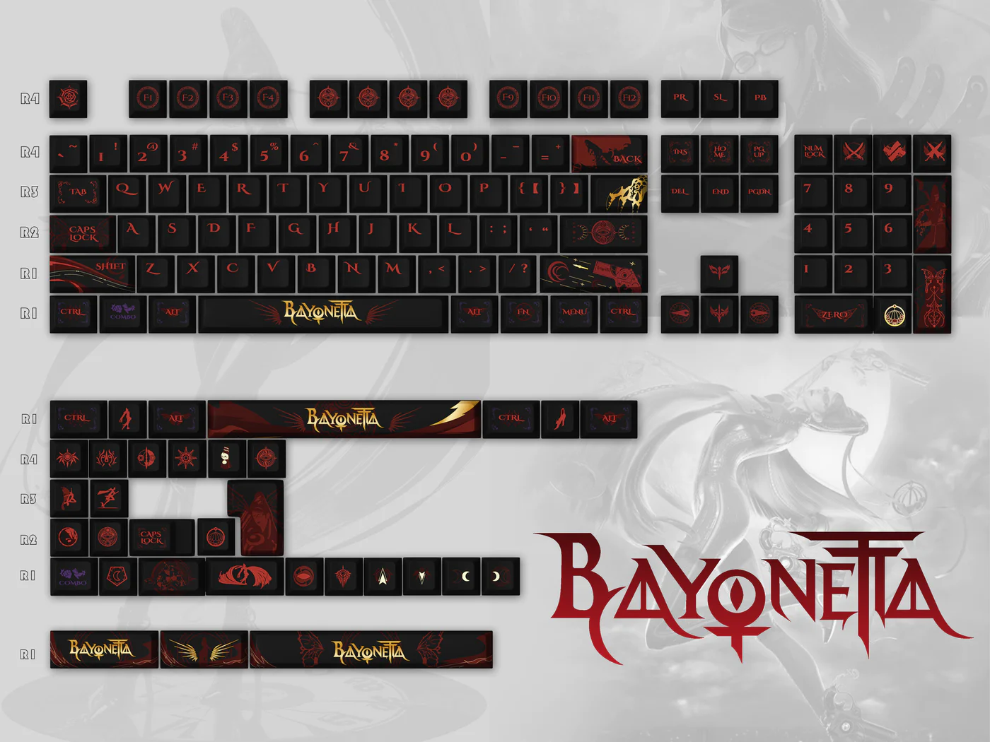 Bayonetta Theme | Cherry Profile | PBT Keycap Set