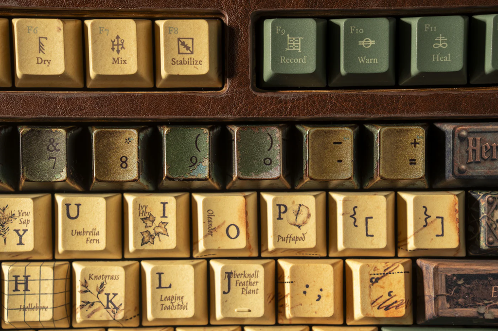Herbology Academic Archive PBT Keycap Set - Cherry Profile for Wooting, ROG Azoth, Razer & Logitech G