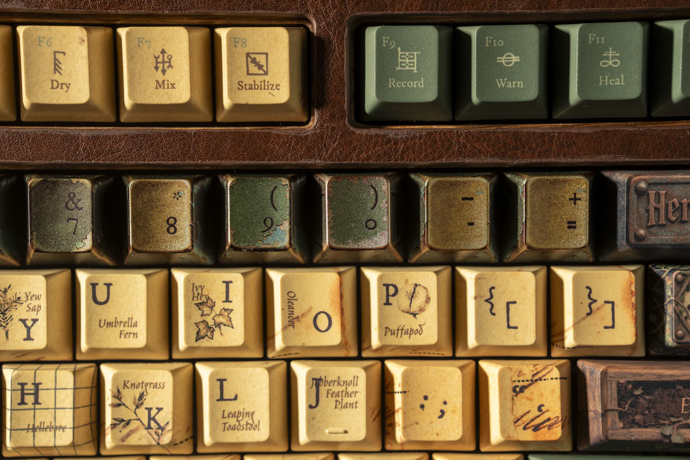 Herbology Academic Archive PBT Keycap Set - Cherry Profile for Wooting, ROG Azoth, Razer & Logitech G