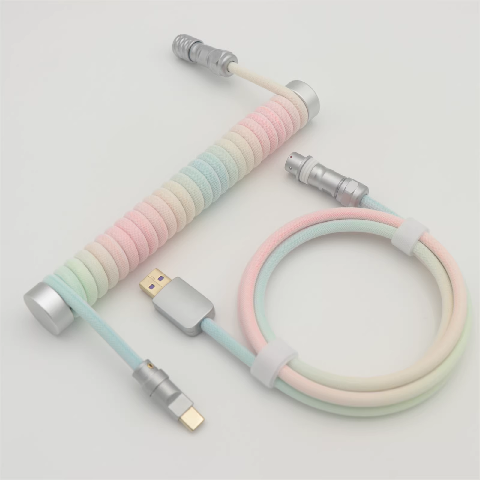 High-Quality Coiled Keyboard Cable| Support 8K polling rate