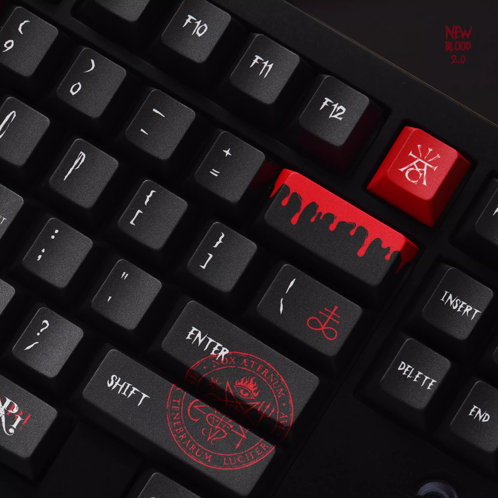 New Blood R2 PBT Keycap Set - Cherry Profile for Wooting, ROG Azoth, Razer & Logitech G