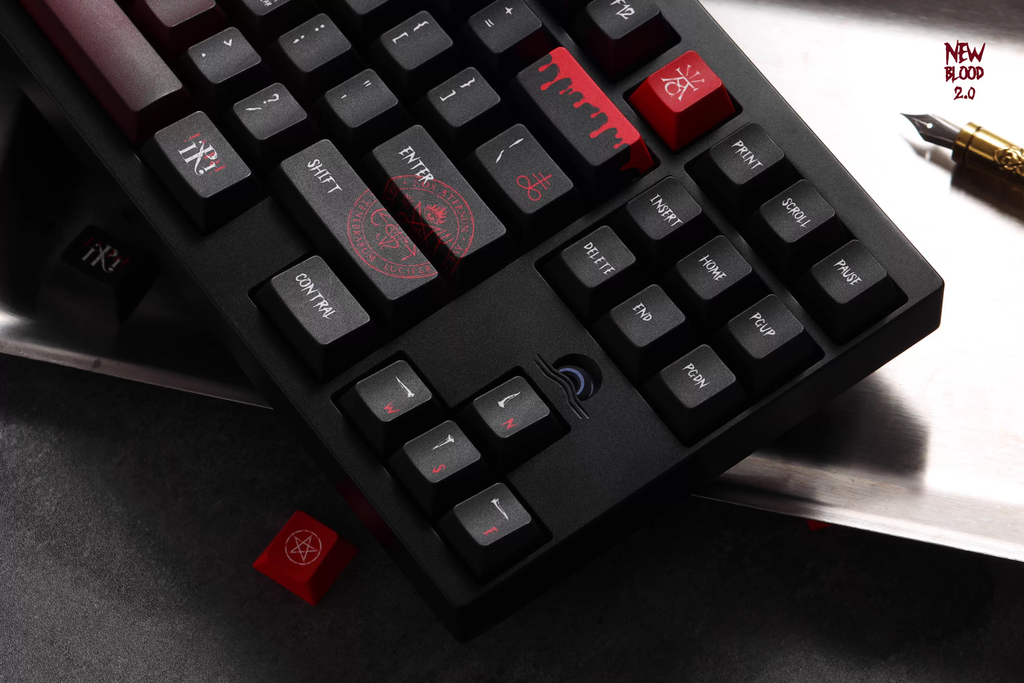 New Blood R2 PBT Keycap Set - Cherry Profile for Wooting, ROG Azoth, Razer & Logitech G