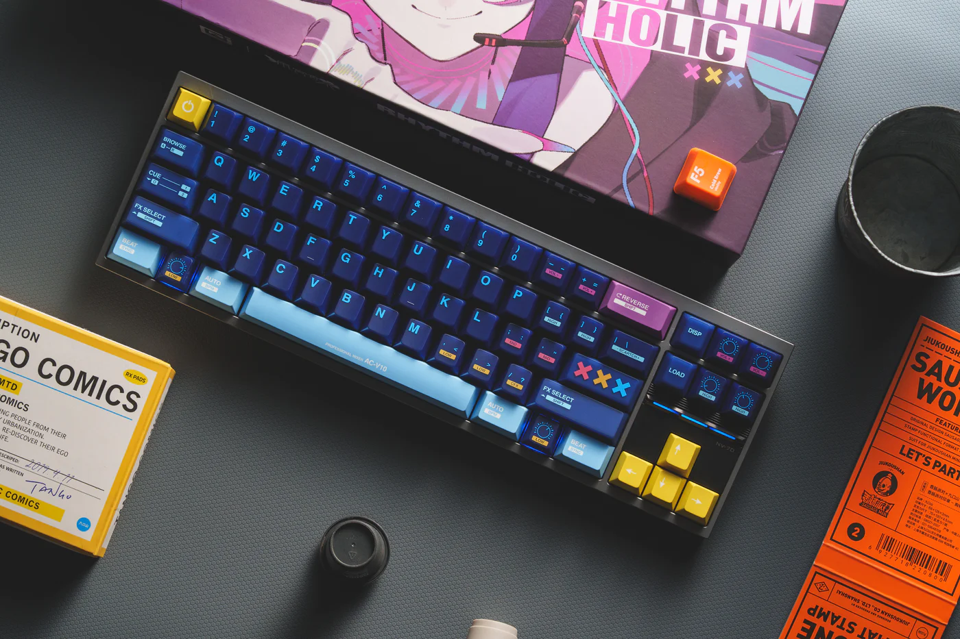 RHYTHM HOLIC | Cherry Profile | PC + ABS + PBT Keycaps Set
