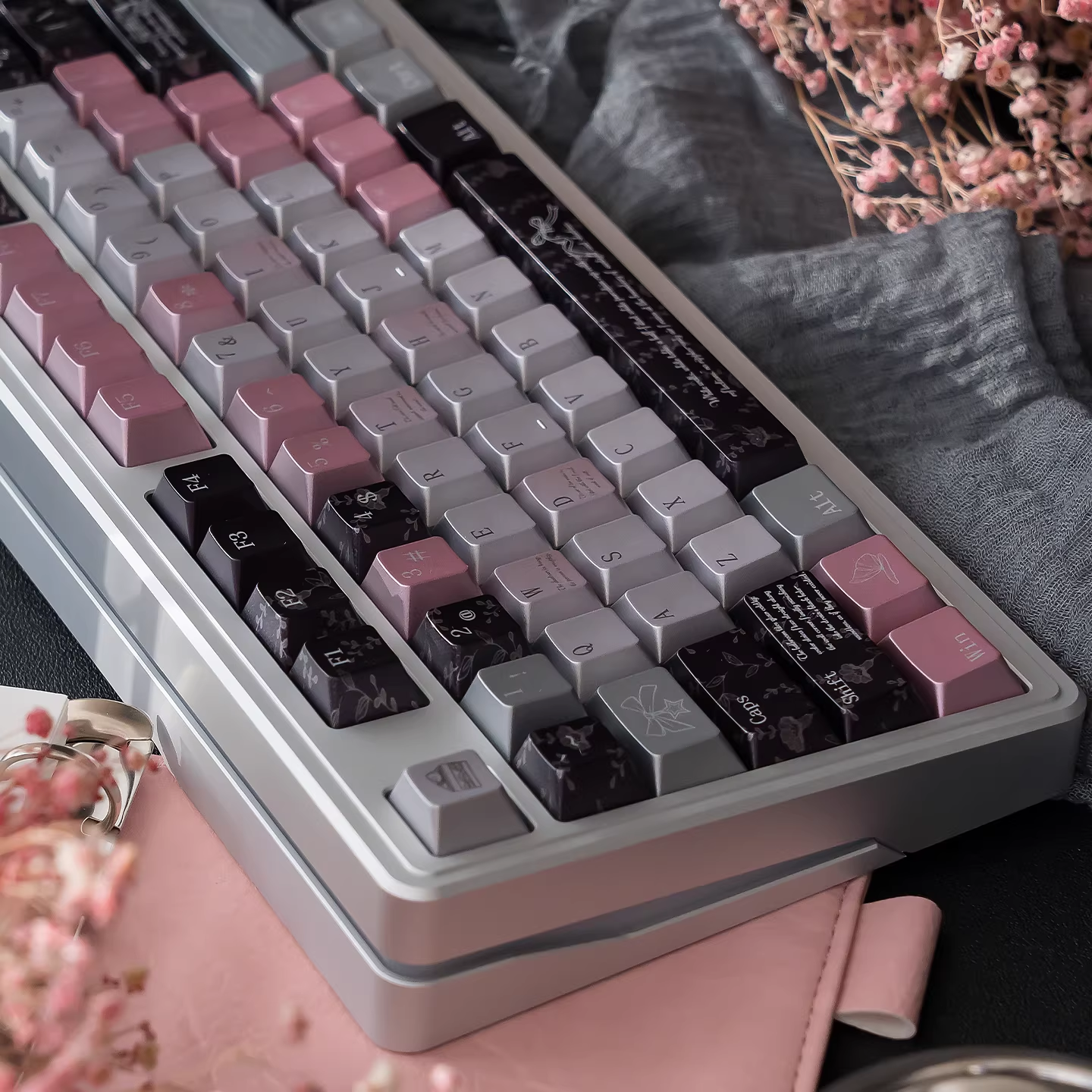 Black Pink | Cherry Profile | PBT Keycap Set