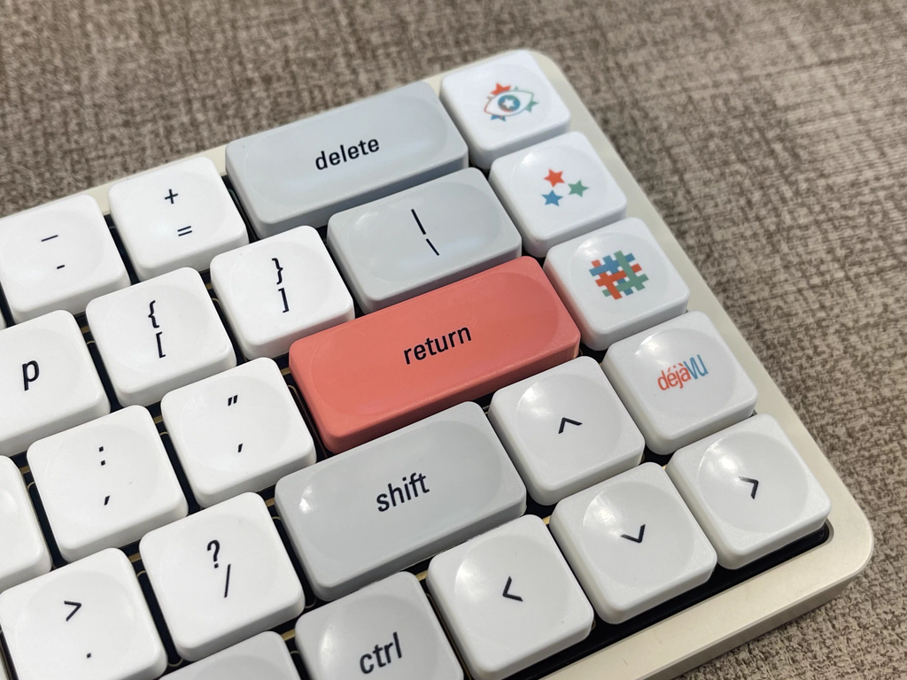 Déjà Vu Low Profile PBT Keycap Set - for Low Profile Mechanical Keyboards (NuPhy, Keychron)
