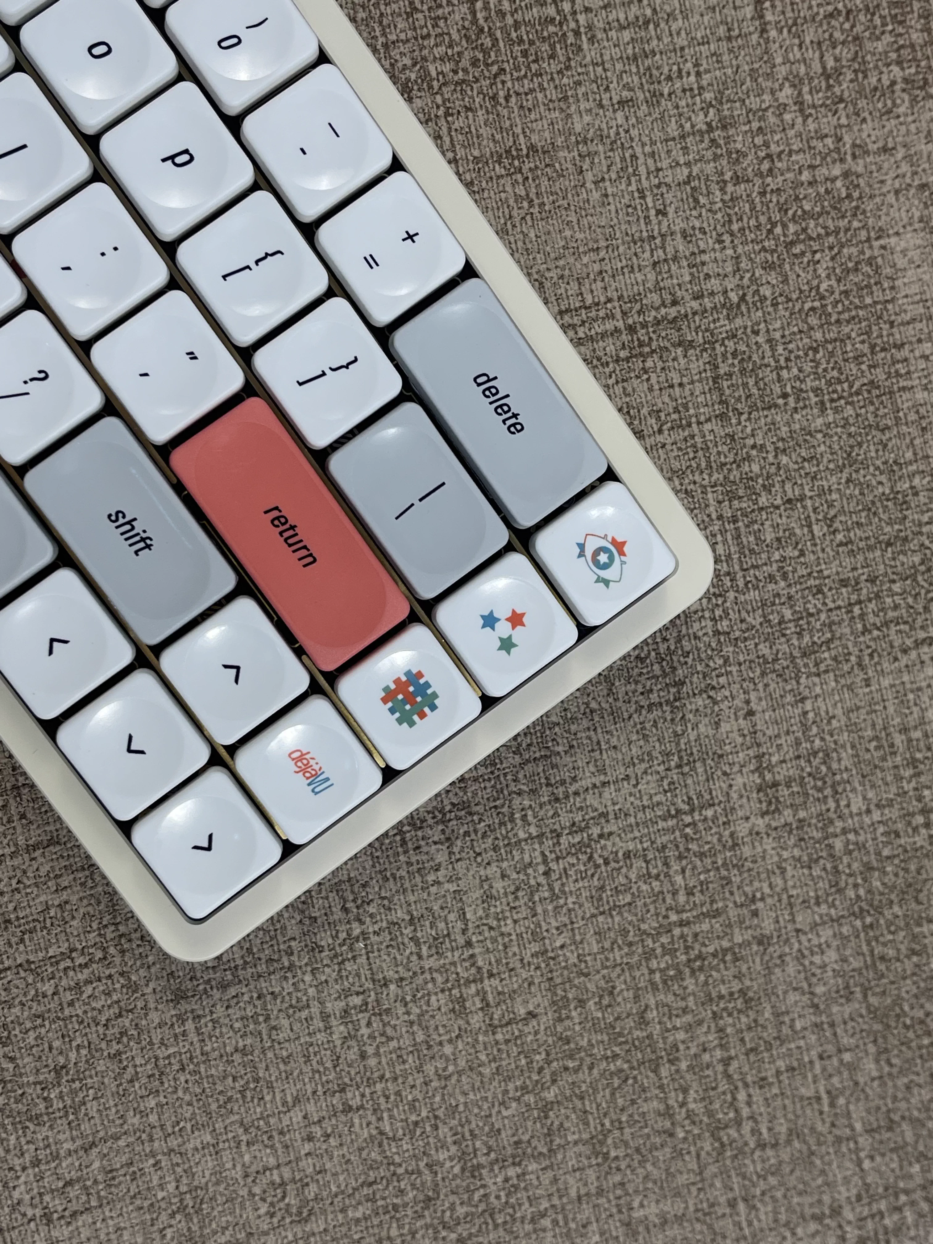 Déjà Vu Low Profile PBT Keycap Set - for Low Profile Mechanical Keyboards (NuPhy, Keychron)