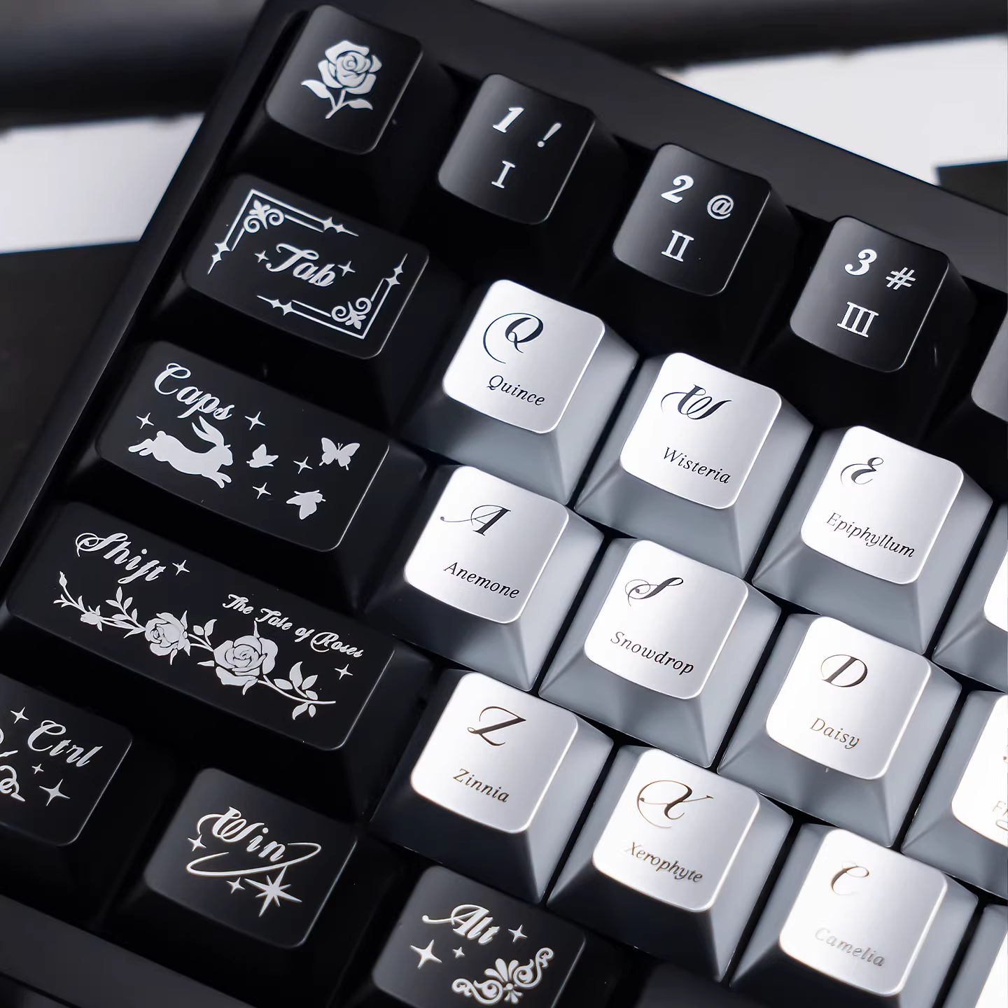 Night Butterfly PC Keycap Set - Cherry Profile for Wooting, ROG Azoth, Razer & Logitech G