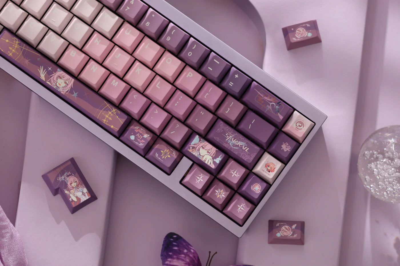 Honkai: Star Rail Cyrene PBT Keycap Set - Cherry Profile for Wooting, ROG Azoth, Razer & Logitech G