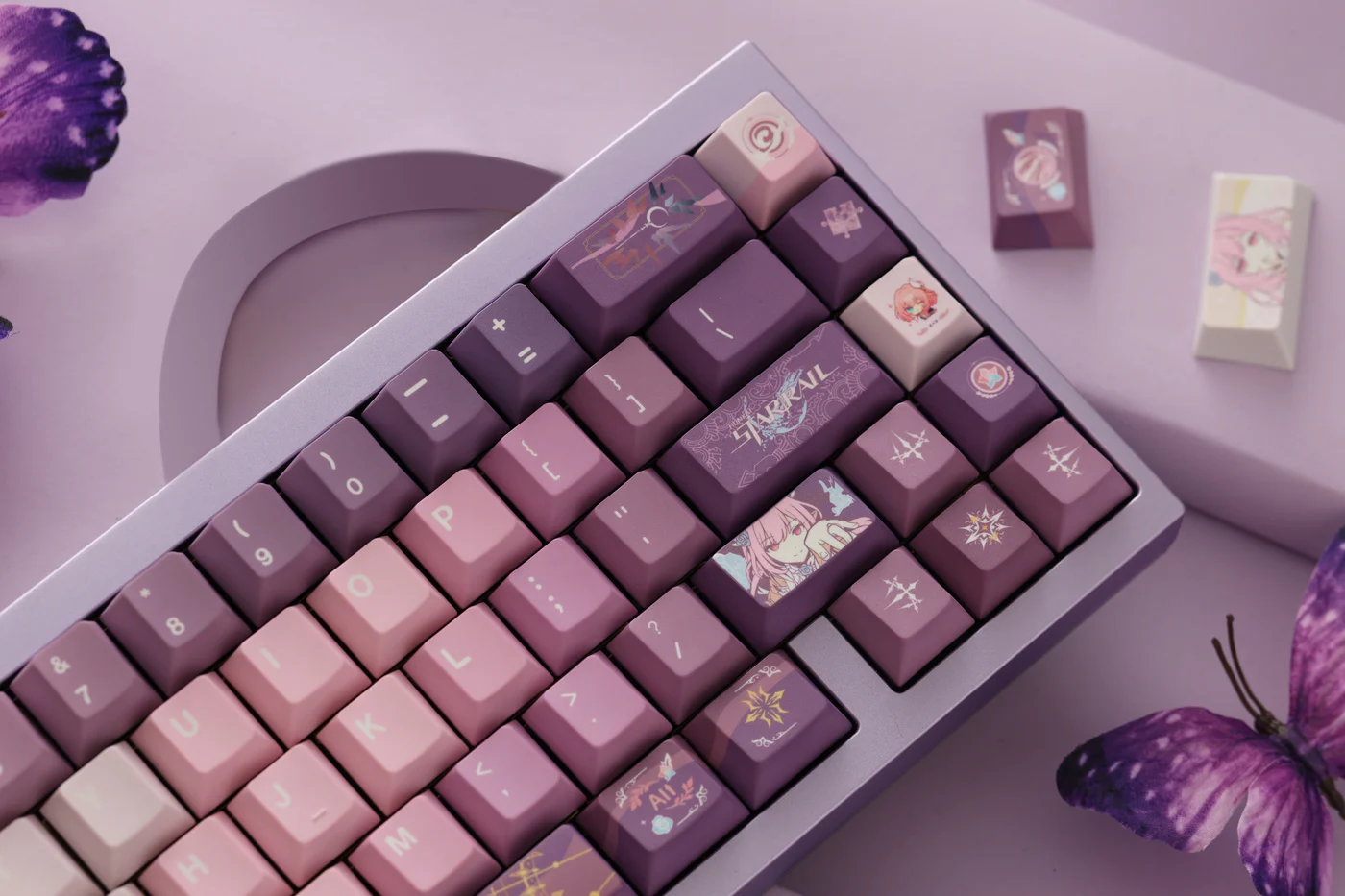 Honkai: Star Rail Cyrene PBT Keycap Set - Cherry Profile for Wooting, ROG Azoth, Razer & Logitech G