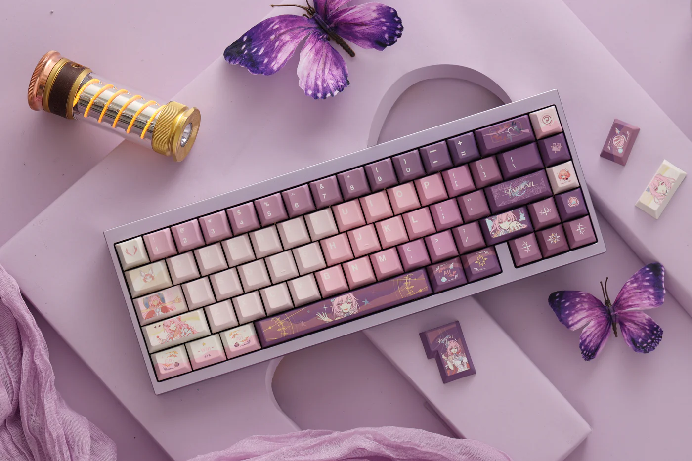 Honkai: Star Rail Cyrene PBT Keycap Set - Cherry Profile for Wooting, ROG Azoth, Razer & Logitech G