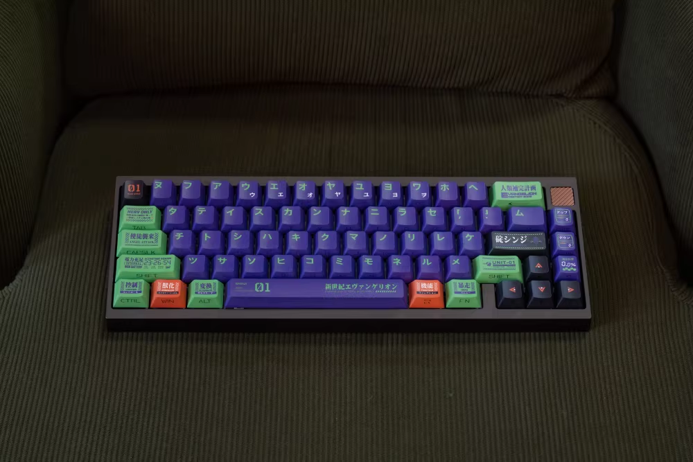 EVA Theme PBT Keycap Set - Cherry Profile for Wooting, ROG Azoth, Razer & Logitech G