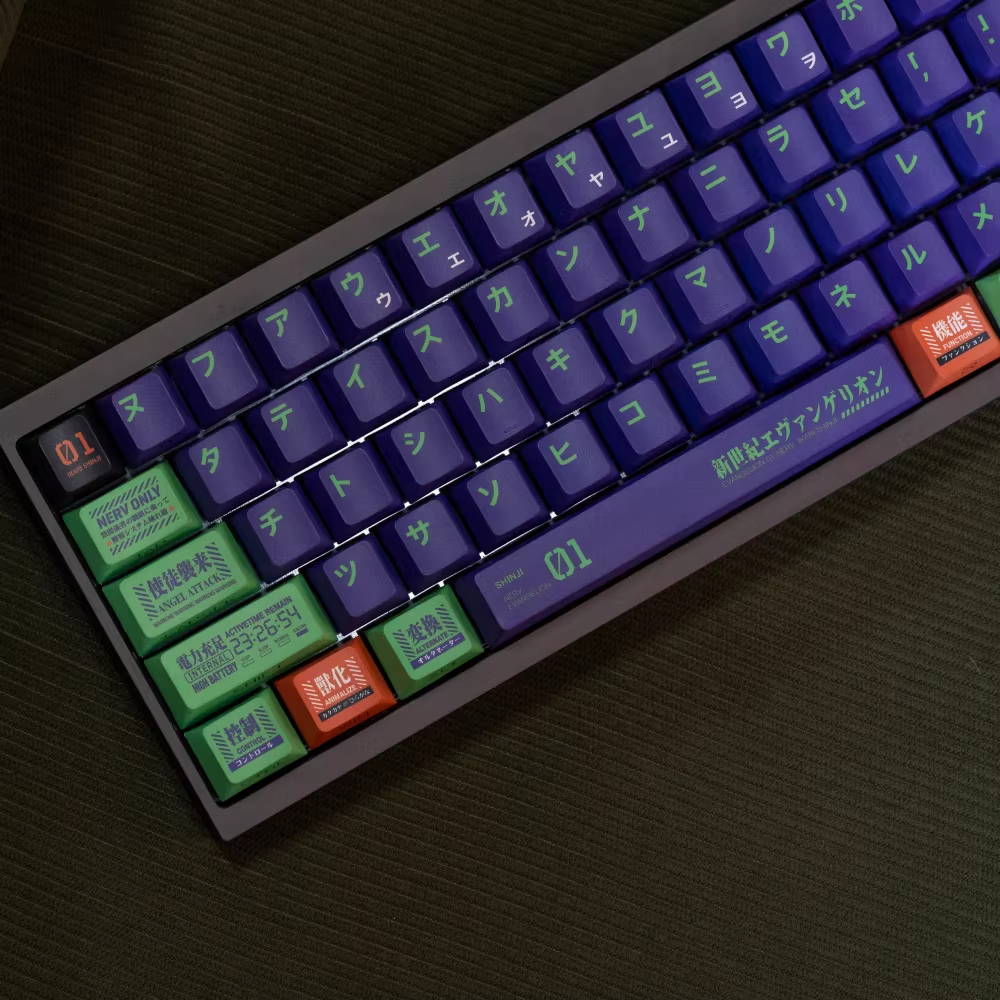 EVA Theme PBT Keycap Set - Cherry Profile for Wooting, ROG Azoth, Razer & Logitech G