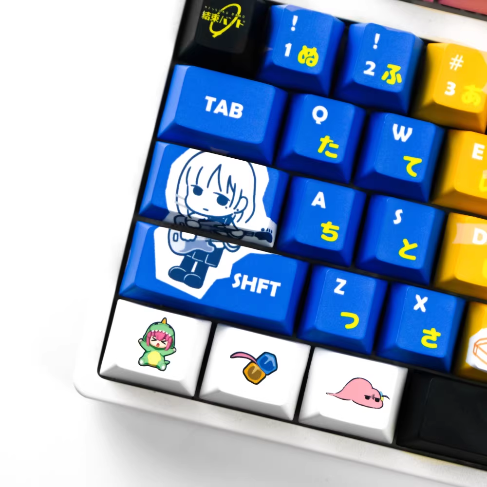 Bocchi the Rock! Kessoku Band Theme | Cherry Profile | PBT Keycap Set
