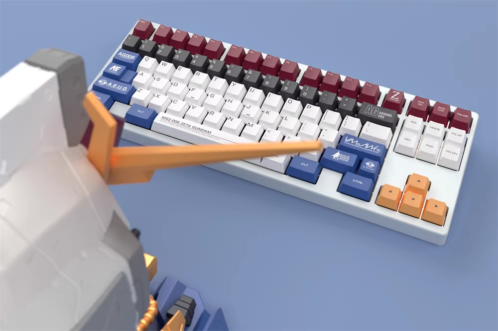 Zeta Gundam PBT Keycap Set - Cherry Profile for Wooting, ROG Azoth, Razer & Logitech G