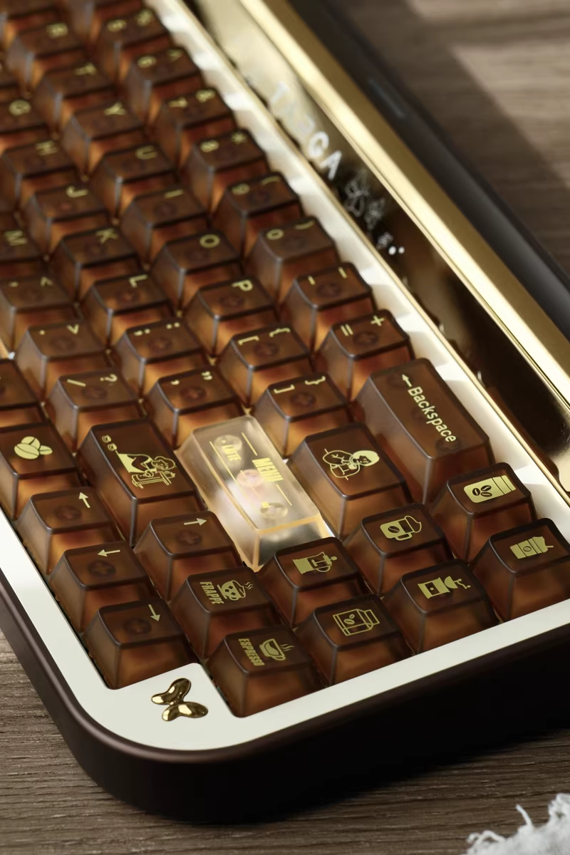 Coffee House | Cherry Profile | PC Frosted Keycaps Set