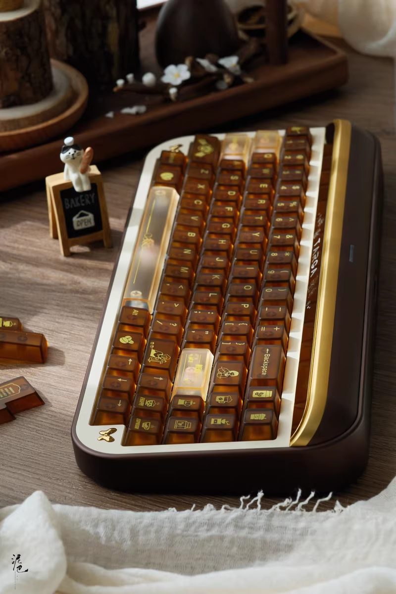 Coffee House | Cherry Profile | PC Frosted Keycaps Set