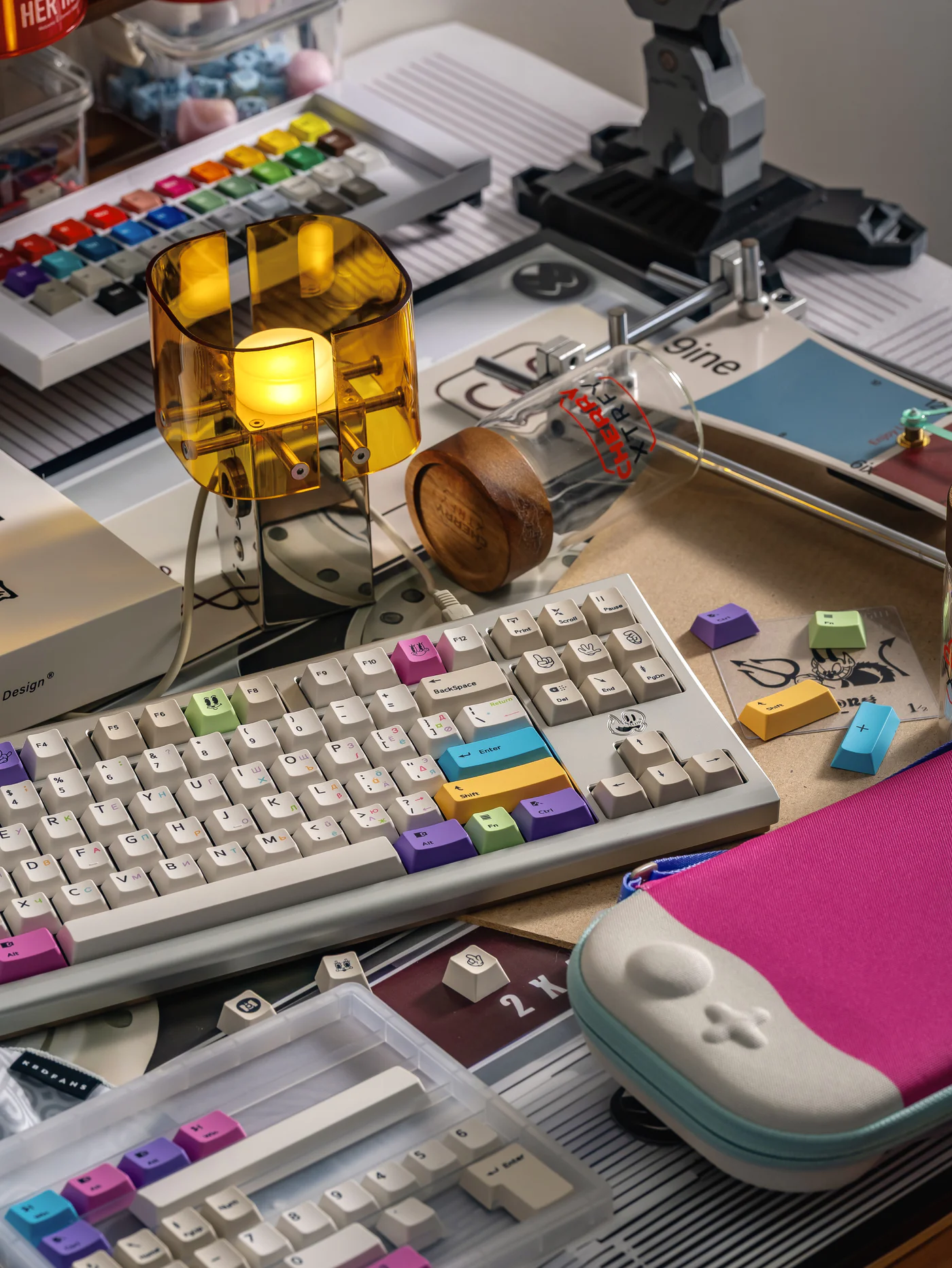 Rainbow Nation PBT Keycap Set - Cherry Profile for Wooting, ROG Azoth, Razer & Logitech G