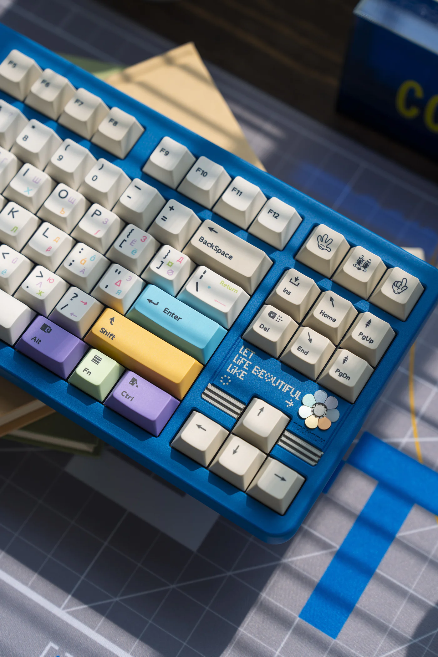 Rainbow Nation PBT Keycap Set - Cherry Profile for Wooting, ROG Azoth, Razer & Logitech G