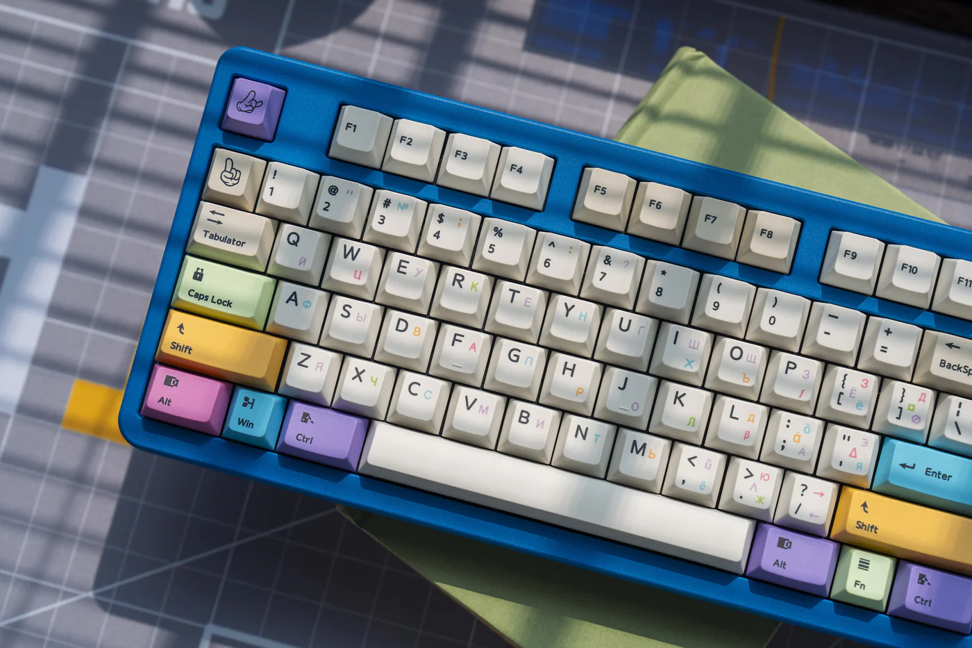 Rainbow Nation PBT Keycap Set - Cherry Profile for Wooting, ROG Azoth, Razer & Logitech G