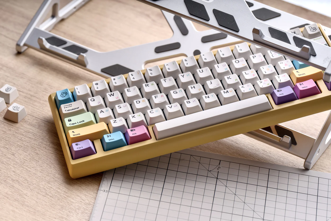 Rainbow Nation PBT Keycap Set - Cherry Profile for Wooting, ROG Azoth, Razer & Logitech G