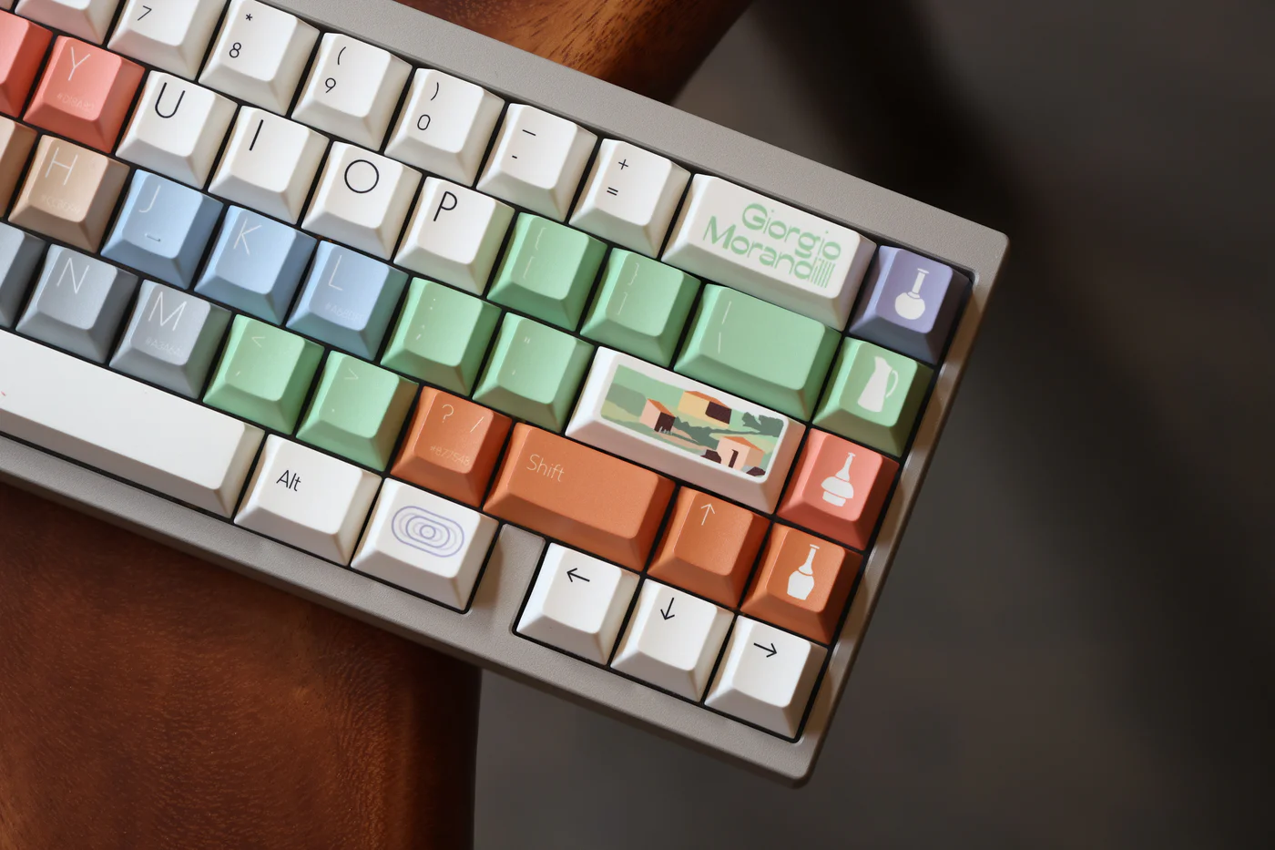 Morandi Theme Minimalist PBT Keycap Set - Cherry Profile for Wooting, ROG Azoth, Razer & Logitech G