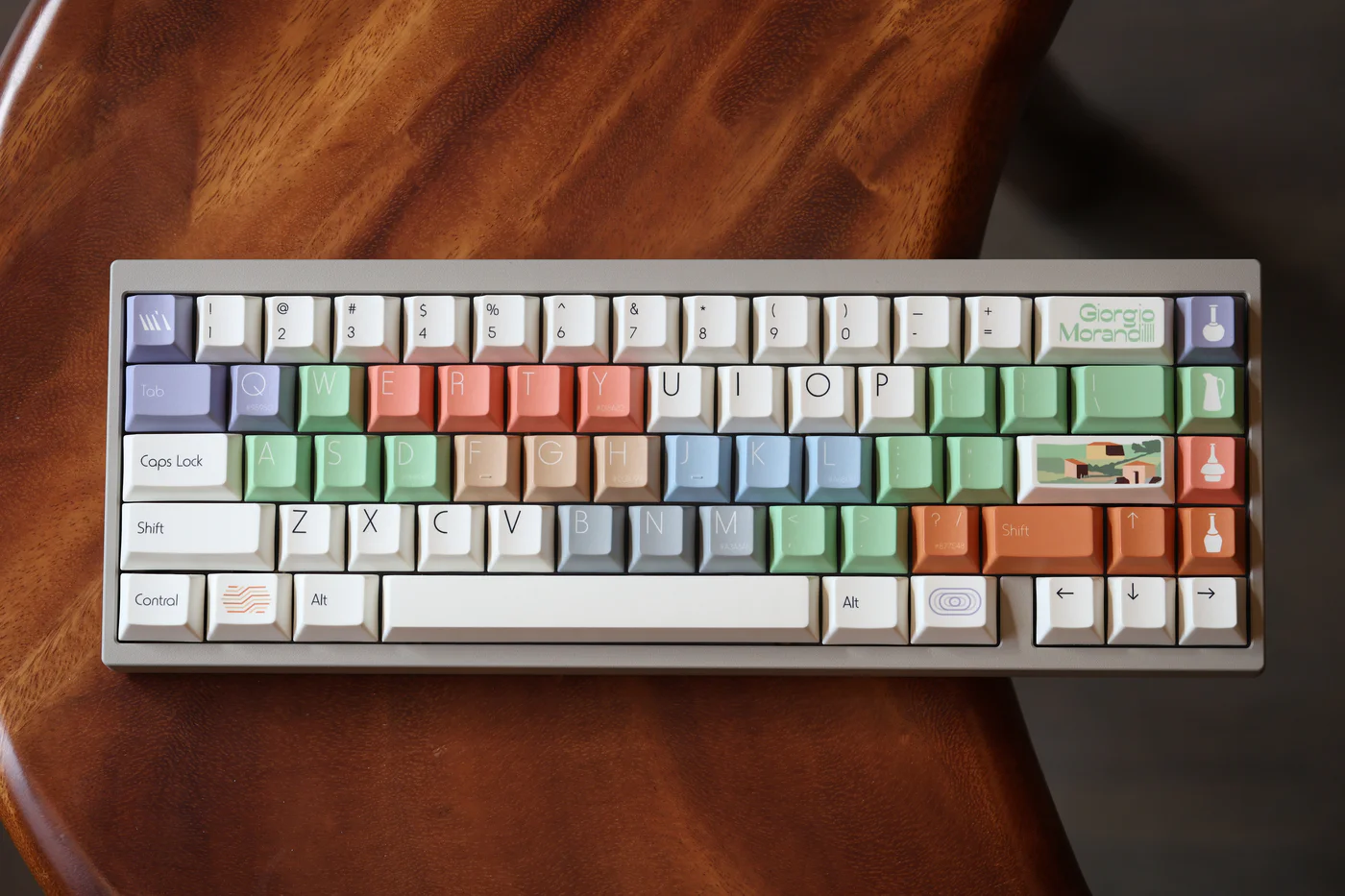 Morandi Theme Minimalist PBT Keycap Set - Cherry Profile for Wooting, ROG Azoth, Razer & Logitech G