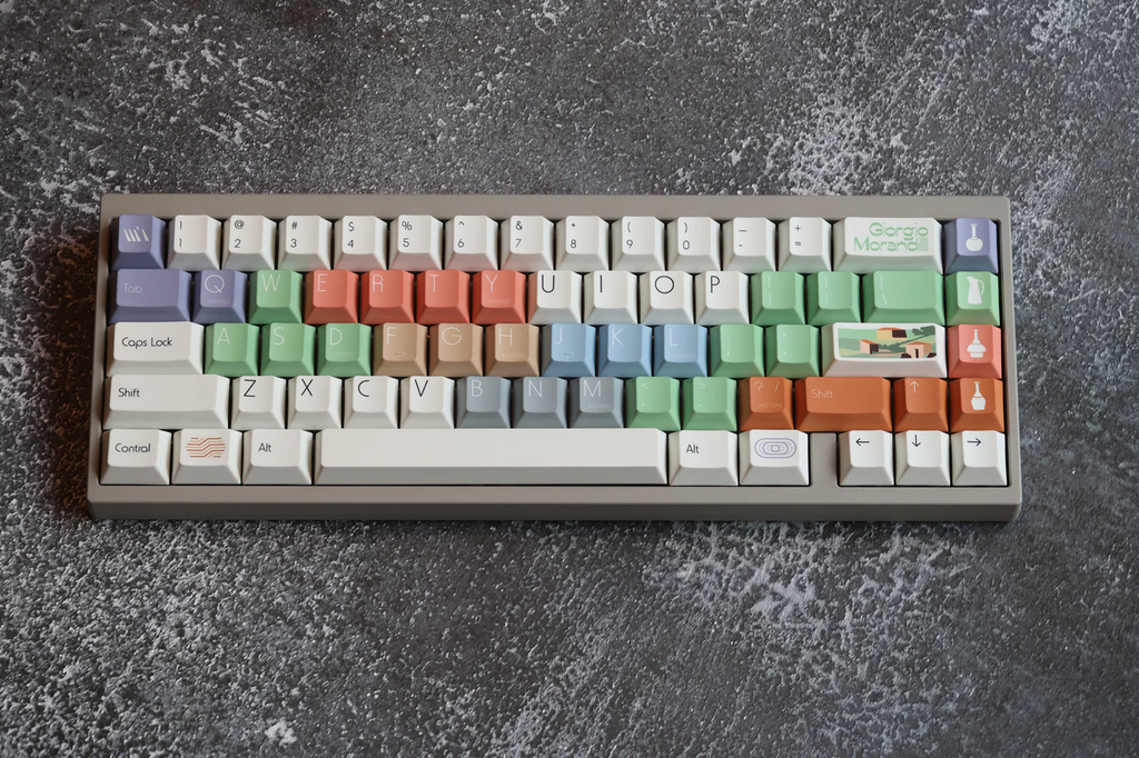 Morandi Theme Minimalist PBT Keycap Set - Cherry Profile for Wooting, ROG Azoth, Razer & Logitech G