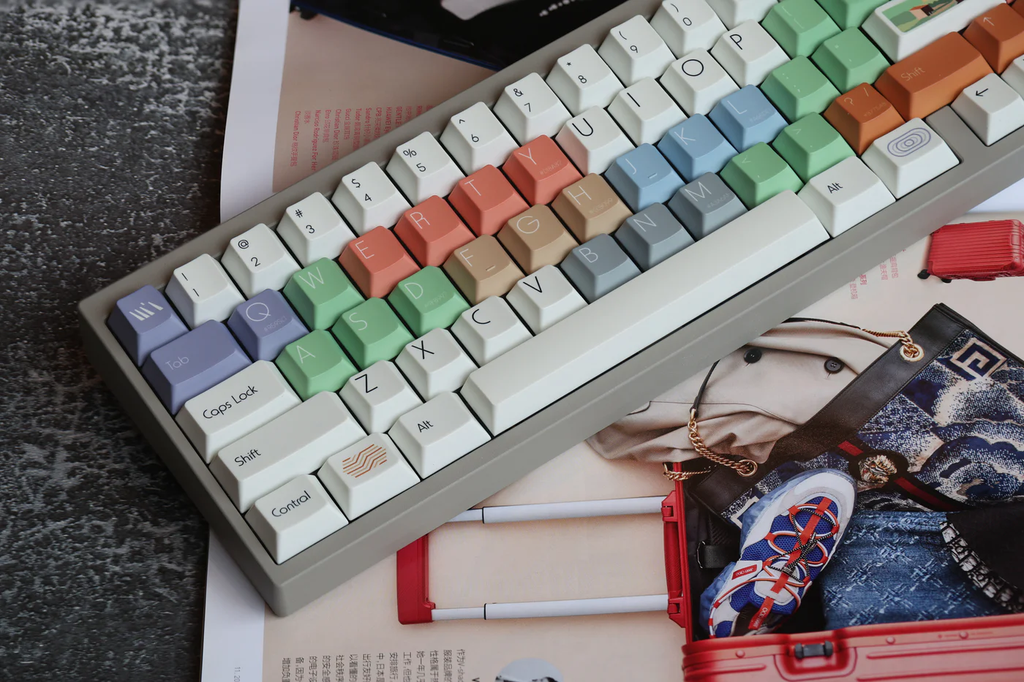 Morandi Theme Minimalist PBT Keycap Set - Cherry Profile for Wooting, ROG Azoth, Razer & Logitech G