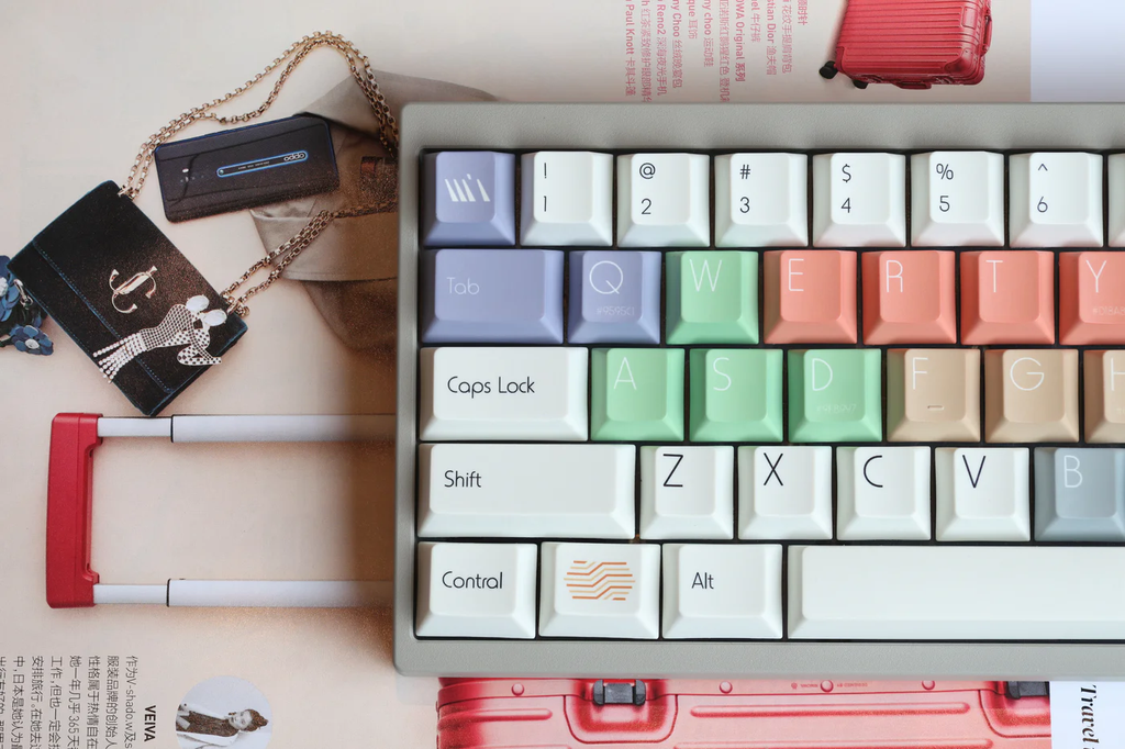 Morandi Theme Minimalist PBT Keycap Set - Cherry Profile for Wooting, ROG Azoth, Razer & Logitech G