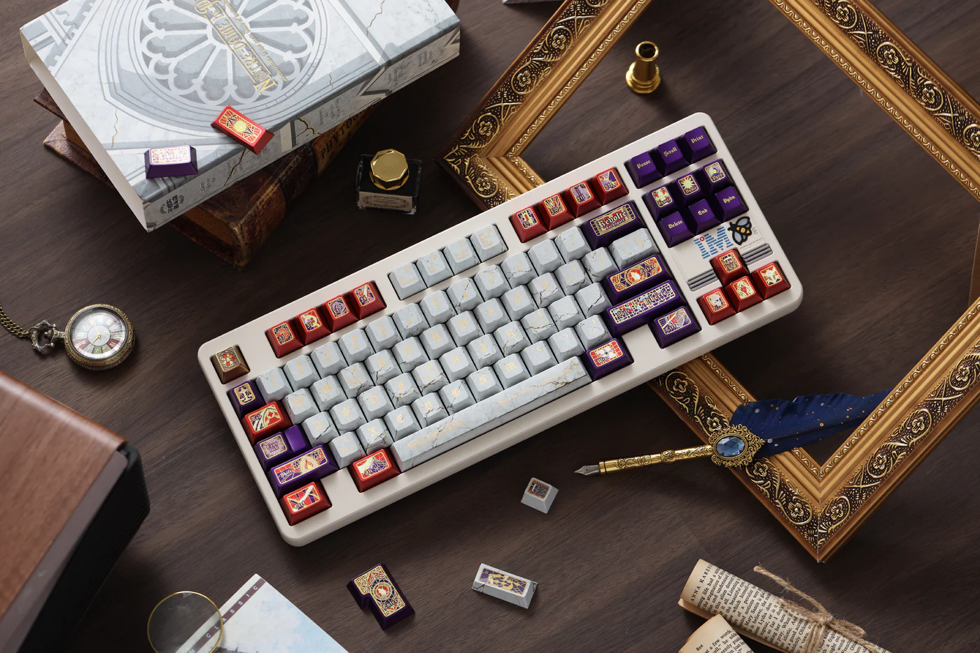 Notre Dame Paris Theme PBT Keycap Set - Cherry Profile for Wooting, ROG Azoth, Razer & Logitech G