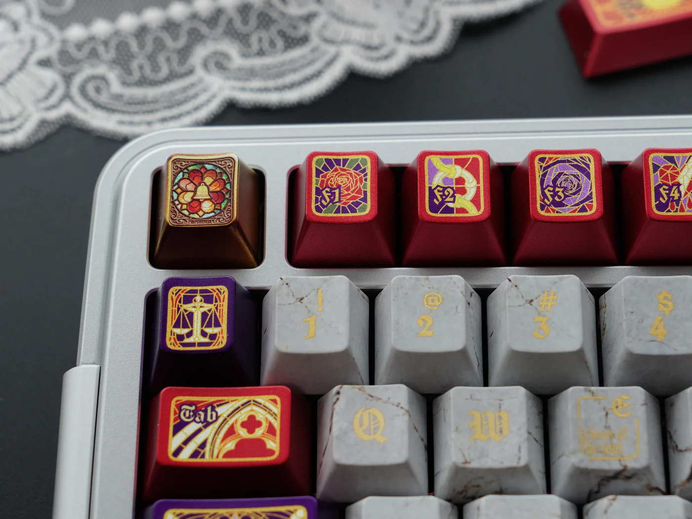 Notre Dame Paris Theme PBT Keycap Set - Cherry Profile for Wooting, ROG Azoth, Razer & Logitech G