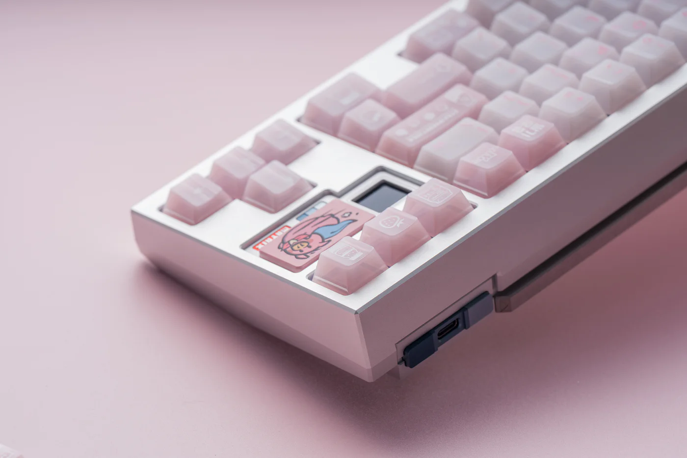 Strawberry Milk PC Keycap Set - Cherry Profile for Wooting, ROG Azoth, Razer & Logitech G