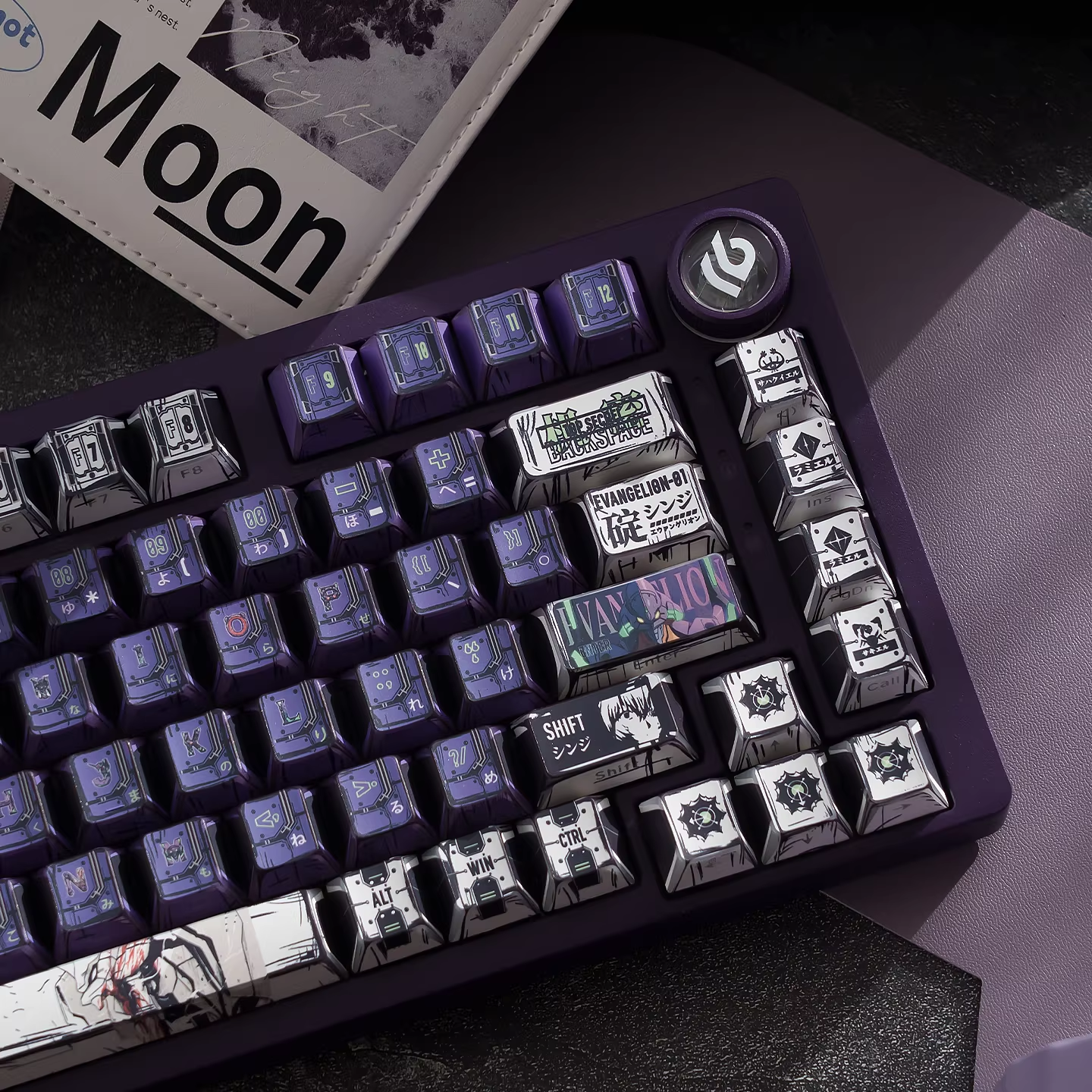 EVA-01 Purple PBT Keycap Set - Cherry Profile for Wooting, ROG Azoth, Razer & Logitech G