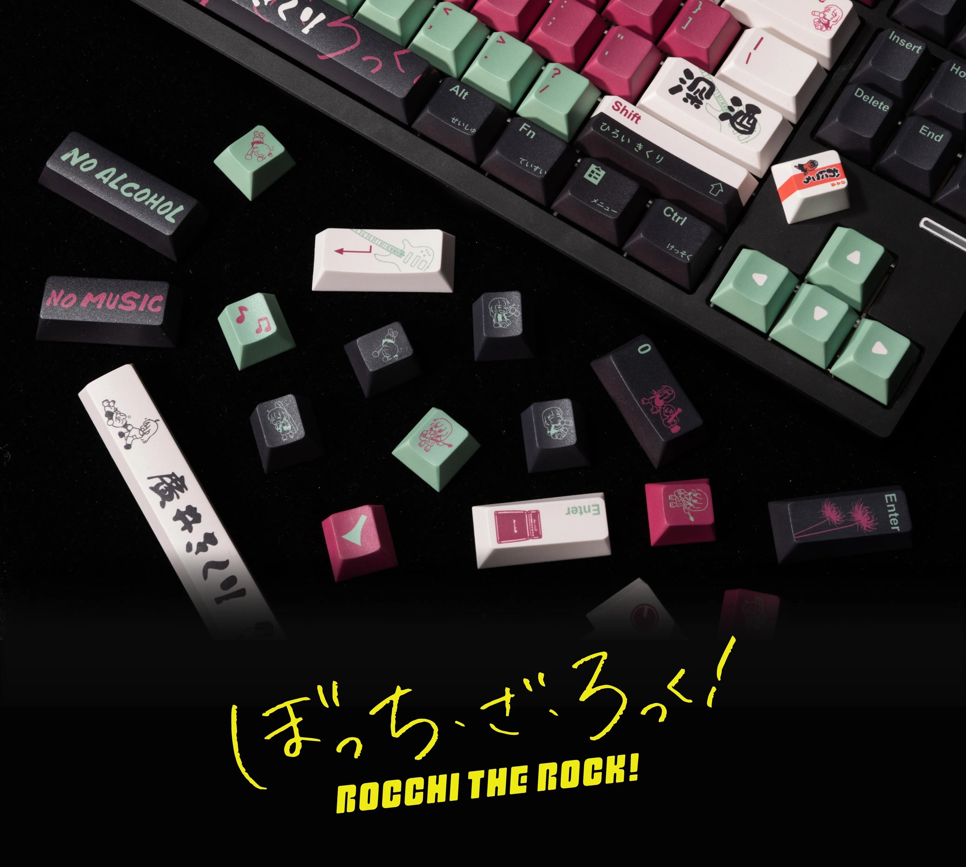 Bocchi the Rock Kikuri Hiroi PBT Keycap Set - Cherry Profile for Wooting, ROG Azoth, Razer & Logitech G