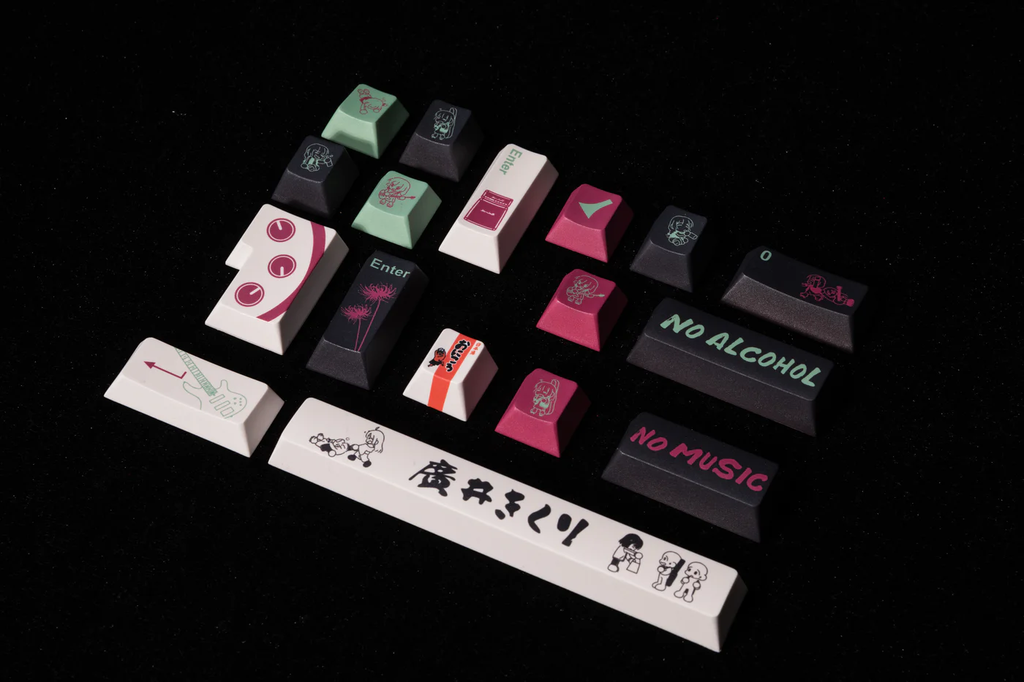 Bocchi the Rock Kikuri Hiroi PBT Keycap Set - Cherry Profile for Wooting, ROG Azoth, Razer & Logitech G